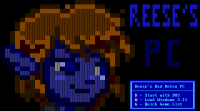 REESE.COM Menu Screen for MS-DOS