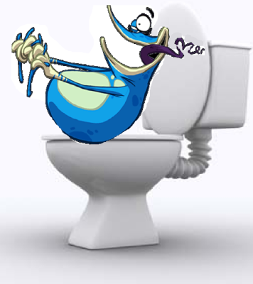 Globox on the Toilet!