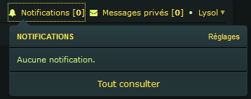 Aucune notification.
