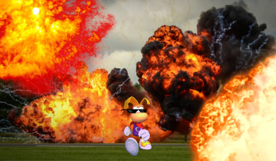 Cool guy don’t look at explosion