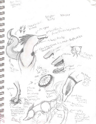Breif study of my celestial killer beast, Blight <w>