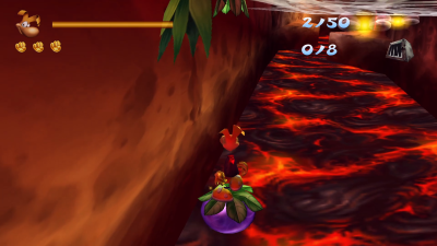 Rayman 2 (PC) - Prune sur la lave.png