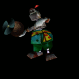 Spyglass pirate throwing a bomb