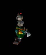 Spyglass pirate being burnt