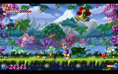 Fighting Darktoon with 13 hitpoints after going through Pink Plant Woods without taking a hit