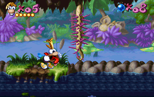 Une liane piquante (Rayman pour les Juniors et Les Langues avec Rayman uniquement).