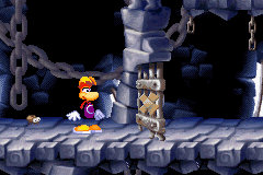 Un sparadrap dans la version Game Boy Advance de Rayman contre les Lapins Crétins.