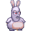 Le Lapin agitant son ventre.