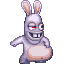Le Lapin jetant une carotte.