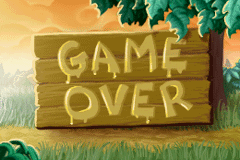 L'écran de Game Over de la version Game Boy Advance de Rayman contre les Lapins Crétins.