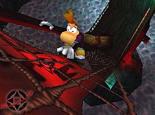 Cette image datant du développement de Rayman 2 montre la Baie des Baleines.