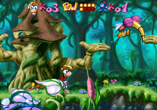 Un moustique géant avec quatre pieds dans le premier prototype de la version Jaguar du premier jeu Rayman
