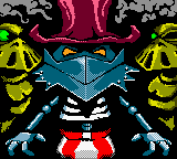 Deux Sbires Rouges dans le diaporama d'introduction de Rayman 2 Forever, encadrant l'amiral Barbe-Tranchante.