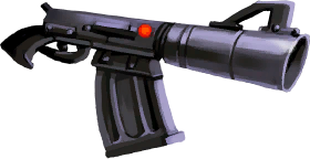 Vue détaillée du fusil utilisé par les Crapauds espions.