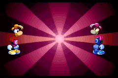 Le menu du mode multijoueur abandonné. Le deuxième joueur devait contrôler Bad Rayman.