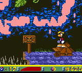 Un moulin à eau dans le niveau sur Game Boy Color.