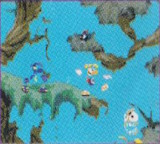 Bad Rayman avec des couleurs différentes dans une première version du jeu