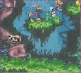 Une première version d'Arcane Forest, où on peut voir Bad Rayman avec son design définitif ainsi qu'un panneau de sortie ressemblant plus à ceux de la version originale.