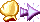 Deuxième état de l'icône du poing d'or apparaissant en bas de l'écran.