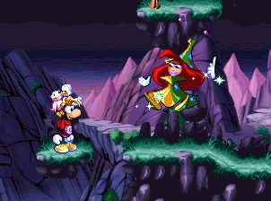 Bétilla présente son jardin à Rayman.