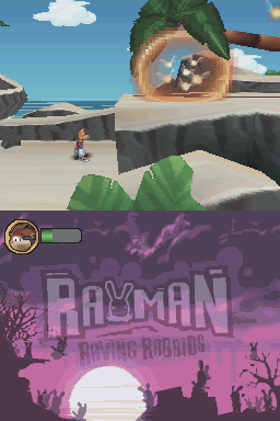 Un sac de Lums dans la version Nintendo DS de Rayman contre les Lapins Crétins.