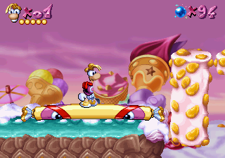 Egy cukorka az eredeti Rayman játék Atari Jaguar verziójában.