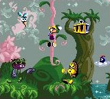 Une première version de Spellbound Forest, où on peut voir un ennemi avec une grosse tête et des pieds ressemblant à un totem vivant tirer un projectile avec sa bouche. Il y a aussi un anneau volant avec un proboscis, qui ressemble aux moustiques géants tels que Bzzit et Moskito. On remarque aussi un Antitoon sur un nuage.