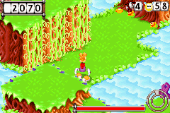 Rayman devant des lianes.