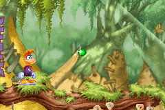 Zielony lum w Rayman 3 na Game Boy Advance.