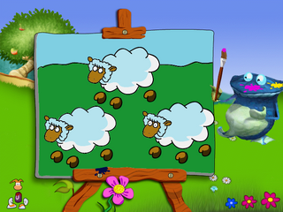 Le premier niveau de l'activité de dessins.