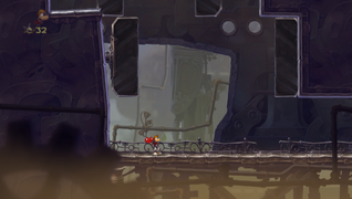La première relique, située juste devant Rayman.