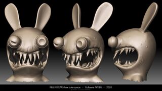 Modèle 3D des Lapins aliens.