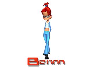Artwork de Bétina portant une tenue différente de celle qu'elle a durant tout le dessin animé.