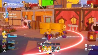 Rayman transportant une Sentinelle Blaster.