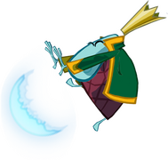 Artwork d'un Grand Mini couronné lançant une attaque magique, tiré de la Daily Bubble 3.