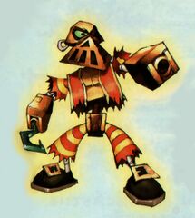 Une image de Sbire Rouge dans le manuel de la version japonaise de Rayman 2.