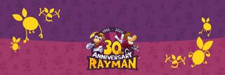 Bannière de réseau social célébrant le 30ème anniversaire de la série Rayman.
