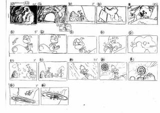 Storyboard de la dernière cinématique des Collines aux Menhirs.