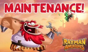 Le Capitaine apparaissait sur un artwork annonçant la mise en maintenance de Rayman Adventures.