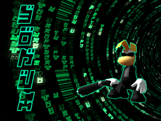 L'écran de chargement de Futur dans la version PC de Rayman M.