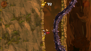Rayman courant sur une paroi.