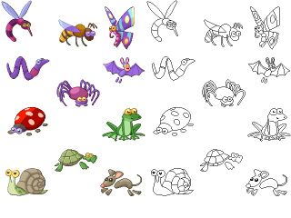 Troisième coloriage d'animaux.