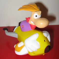 Rayman sur un obus à pattes était l'une des six figurines à collectionner dans les restaurants McDonald's en France lors de la sortie de Rayman 2