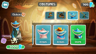 Globox dans la Galerie des Costumes.