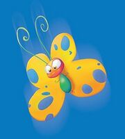 Un artwork de papillon jaune venant d'un site officiel sur Rayman.