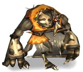 Cet artwork, que l'on peut voir dans l'artbook de Rayman 3, montre le premier design de Reflux après l'absorption du pouvoir du Leptys.