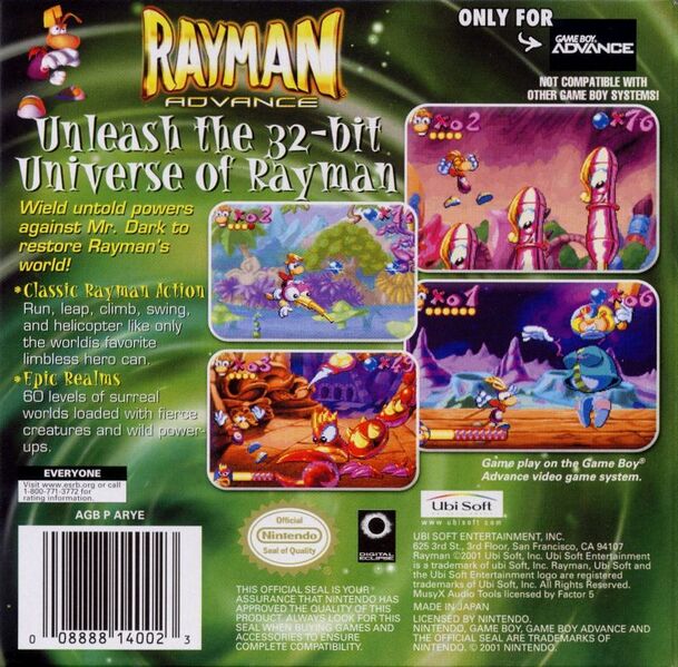 File:Rayman Advance North American back cover.jpg