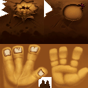 Les textures du corps et des mains de Clark dans les fichiers de Rayman 3.