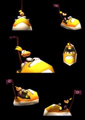 Rayman dans l'auto-tamponneuse de Rayman 2.