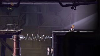 Rayman devant la salle de contrôle du Magicien.